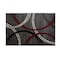 World Rug Gallery Modern Wavy Circles Design 2' x 3' Red 377RED2X3 - alternate 2